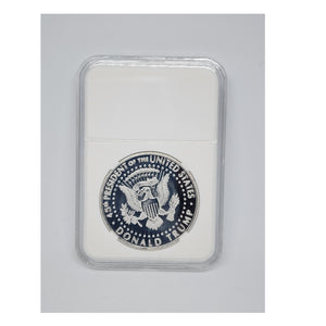Encased Save America Again Trump 2024 In God We Trust Collectible Coin SILVER