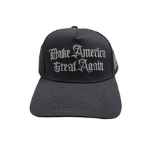Load image into Gallery viewer, GOTHIC Dark MAGA Trump USA Flag Baseball Cap Hat