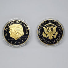 Load image into Gallery viewer, Save America Again Trump 2024 In God We Trust United States of America Gold Collectible Coin