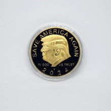 Load image into Gallery viewer, Save America Again Trump 2024 In God We Trust United States of America Gold Collectible Coin