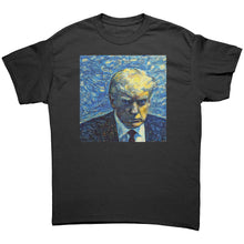 Load image into Gallery viewer, Trump Mug Shot Starry Night MAGA T-Shirt