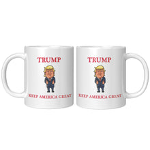 Load image into Gallery viewer, Trump Thumbs Up Keep America Great MAGA Mug - 11oz white mug