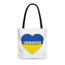 Load image into Gallery viewer, I Love Ukraine Heart Tote Bag