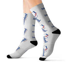 Load image into Gallery viewer, DeSantisland Ron DeSantis Florida Land of Liberty Socks