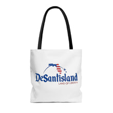 Load image into Gallery viewer, DeSantisland Ron DeSantis Florida Land of Liberty Tote Bag