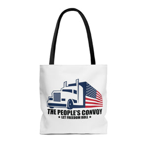 People's Trucker Convoy Let Freedom Roll Tote Bag