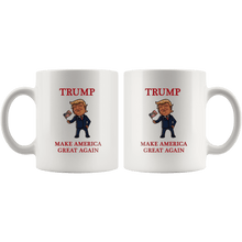 Load image into Gallery viewer, Trump Waving Flag Make America Great Again MAGA Mug - Trump Mug