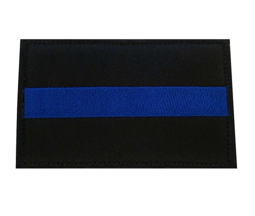 Thin Blue Line Flag Police Law Enforcement Sheriff Tactical Hook & Loop Patch - Trump Mug