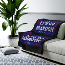 Load image into Gallery viewer, Let's Go Brandon Velveteen Plush Blanket
