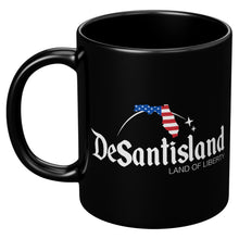 Load image into Gallery viewer, DeSantisland Ron DeSantis Florida Land of Liberty BLACK Mug