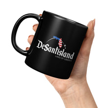 Load image into Gallery viewer, DeSantisland Ron DeSantis Florida Land of Liberty BLACK Mug