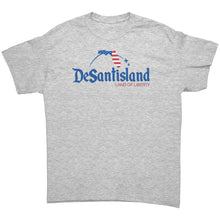 Load image into Gallery viewer, DeSantisland Ron DeSantis Florida Land of Liberty BLUE Text T-Shirt