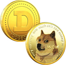 Load image into Gallery viewer, Dogecoin Gold Plated Color Physical Coin Cryptocurrency DOGE Collectible Coin