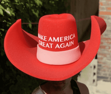 Load image into Gallery viewer, HUGE MAGA Cowboy Hat Make America Great Again Donald Trump GIANT MAGA Foam Hat - Trump Mug
