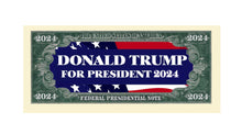 Load image into Gallery viewer, Donald Trump 2024 President Dollar Bill with Currency Holder