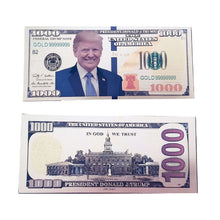 Load image into Gallery viewer, Gold Foil Donald Trump Presidential $1000 Dollar Bill with Currency Holder - Trump Mug