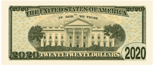 Donald Trump 2020 Presidential Dollar Bill with Currency Holder - Trump Mug