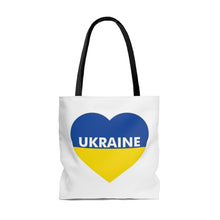 Load image into Gallery viewer, I Love Ukraine Heart Tote Bag