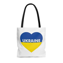 Load image into Gallery viewer, I Love Ukraine Heart Tote Bag