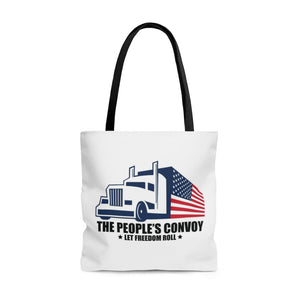 People's Trucker Convoy Let Freedom Roll Tote Bag