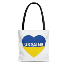 Load image into Gallery viewer, I Love Ukraine Heart Tote Bag