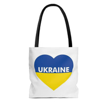 Load image into Gallery viewer, I Love Ukraine Heart Tote Bag