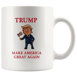 Trump Waving Flag Make America Great Again MAGA Mug - Trump Mug