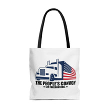 Load image into Gallery viewer, People's Trucker Convoy Let Freedom Roll Tote Bag