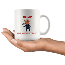 Load image into Gallery viewer, Trump Waving Flag Keep America Great MAGA Mug - Trump Mug