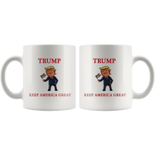 Load image into Gallery viewer, Trump Waving Flag Keep America Great MAGA Mug - Trump Mug