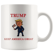 Load image into Gallery viewer, Trump Waving Flag Keep America Great MAGA Mug - Trump Mug