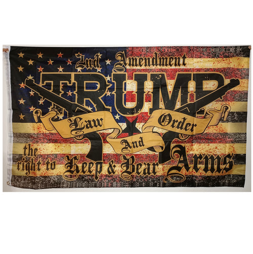 Trump 2nd Amendment Law and Order Right to Keep and Bear Arms Gun Rights 3x5 Feet Flag