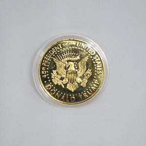 Take America Back Trump 2024 In God We Trust 45th President United States Gold Collectible Coin