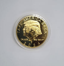 Load image into Gallery viewer, Take America Back Trump 2024 In God We Trust 45th President United States Gold Collectible Coin