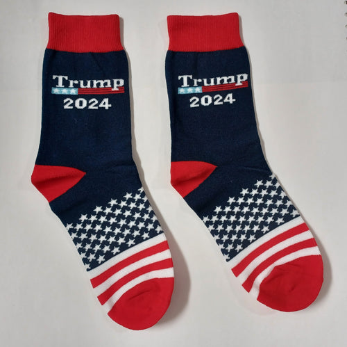 Trump 2024 Navy Red USA Socks Unisex Crew Socks