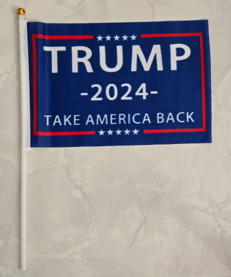 Pack of 5 Trump 2024 Take America Back 6x8 Inch Stick Hand Flags