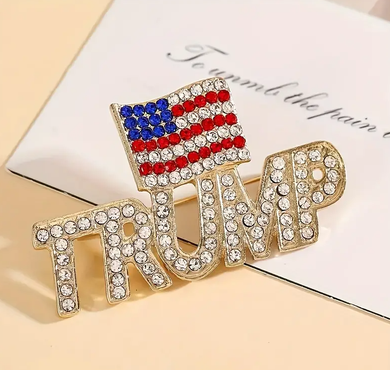 Trump USA Flag Lapel Pin Brooch