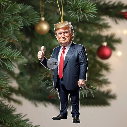 Trump Thumbs Up Hanging Car Tree Funny 2D Ornament Decoration