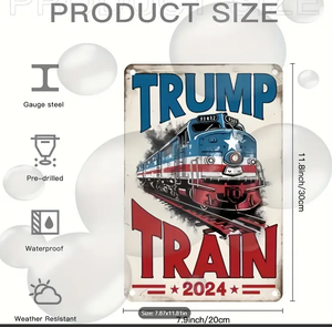 Trump Train 2024 Metal Sign