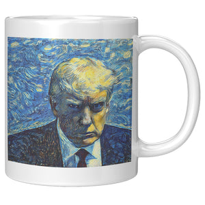 Trump Mug Shot Starry Night MAGA Mug