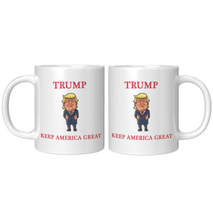 Trump Thumbs Up Keep America Great MAGA Mug - 11oz white mug
