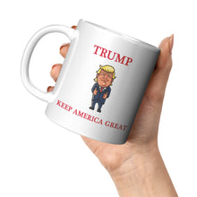 Load image into Gallery viewer, Trump Thumbs Up Keep America Great MAGA Mug - 11oz white mug