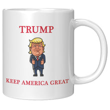 Load image into Gallery viewer, Trump Thumbs Up Keep America Great MAGA Mug - 11oz white mug