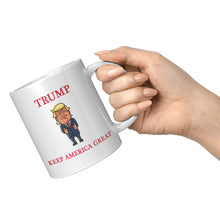 Load image into Gallery viewer, Trump Thumbs Up Keep America Great MAGA Mug - 11oz white mug
