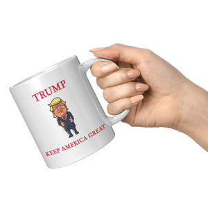 Trump Thumbs Up Keep America Great MAGA Mug - 11oz white mug