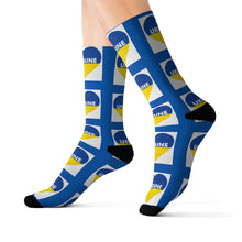 Load image into Gallery viewer, I Love Ukraine Heart Socks
