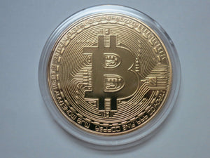 Bitcoin Gold Plated Color Physical Coin Cryptocurrency BTC Collectible Coin - Trump Mug