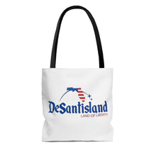 Load image into Gallery viewer, DeSantisland Ron DeSantis Florida Land of Liberty Tote Bag