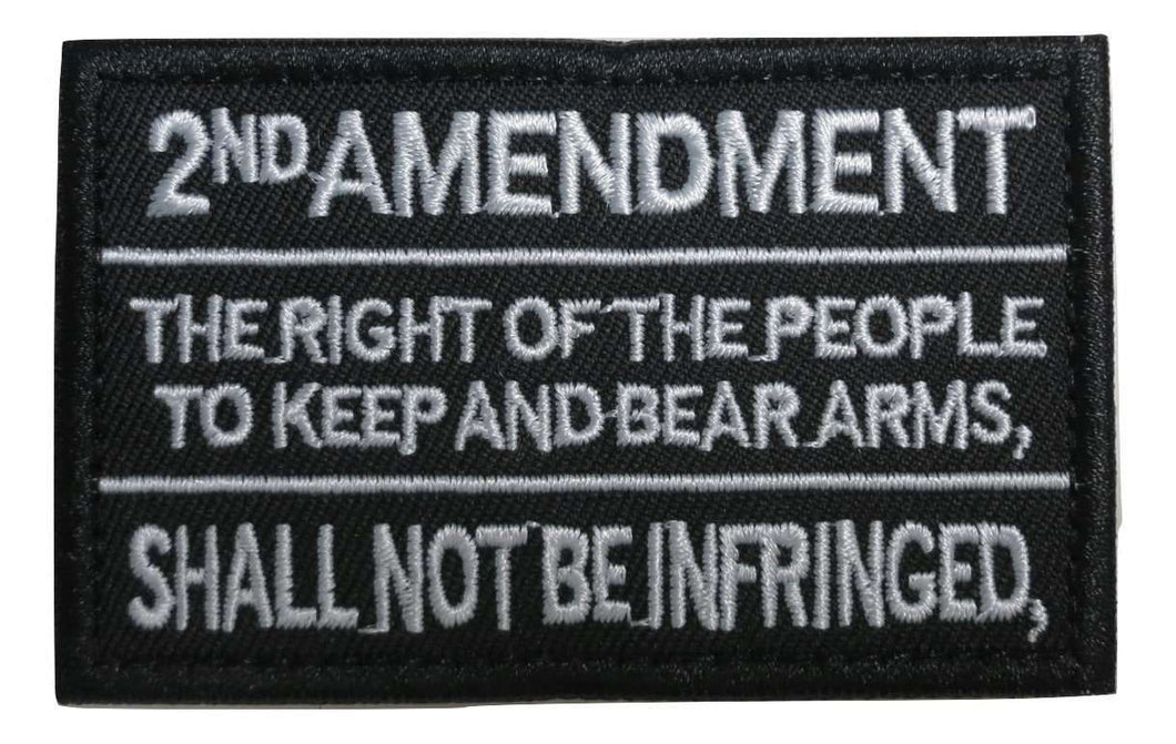 2nd Amendment Constitution Text Gun Rights Tactical Morale Hook & Loop Patch - Trump Mug