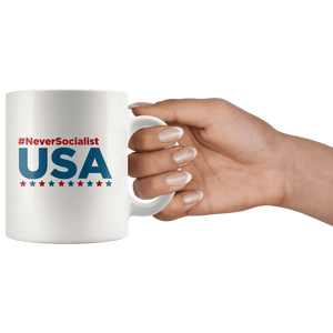 Never Socialist USA Trump MAGA Mug - Trump Mug